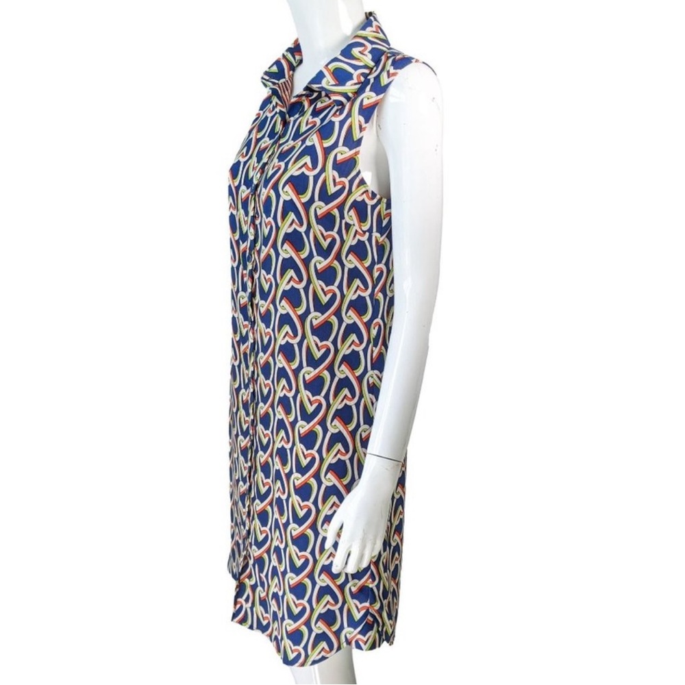 CAbi Amour Heart Print Shirt Button Down Sleeveless Dress - Picture 9 of 15